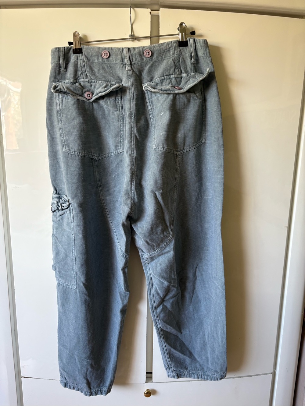 Free People Light Blue Washed Utility Joggers - Picture 4 of 5